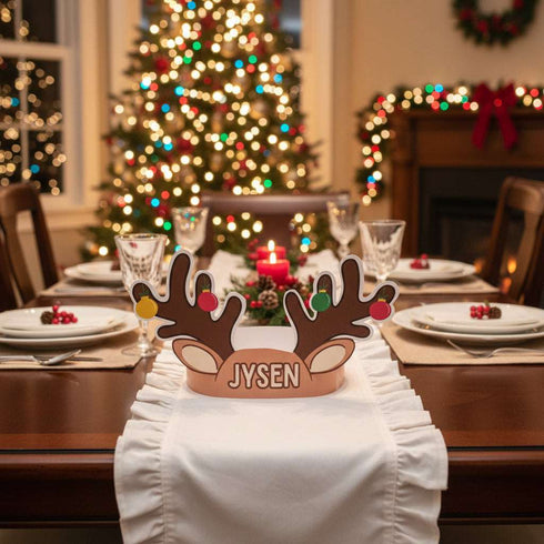 Personalized Reindeer Headband Printable | Christmas Party Headband for Kids