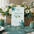 Personalized Teal Flower Milestone Birthday Invitation – Editable Template