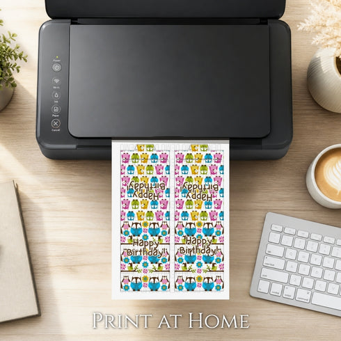 Editable Owl Birthday Party Bundle | Instant Download Party Decor