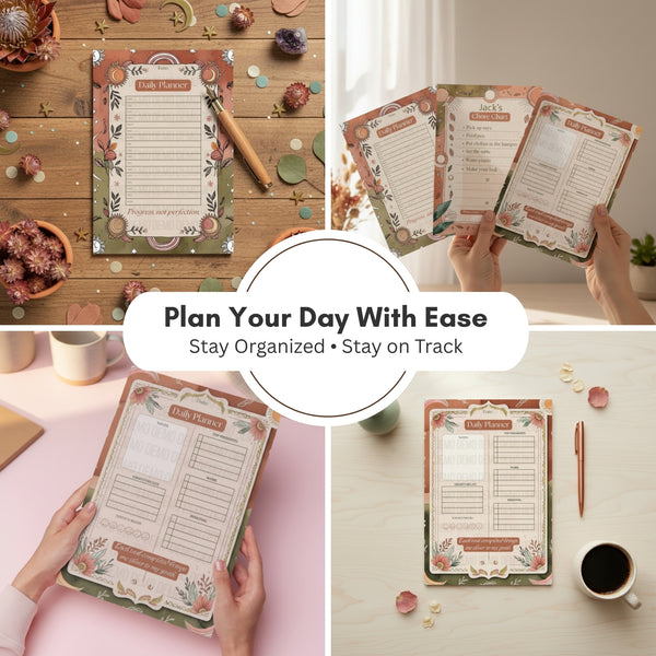 Boho Planner Set | Printable Daily Planning Kit