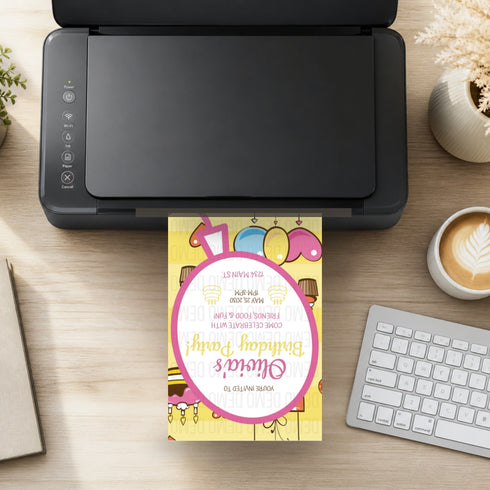 Editable Balloon Birthday Invitation