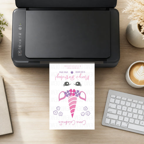 Personalized Cute Unicorn Birthday Invitation