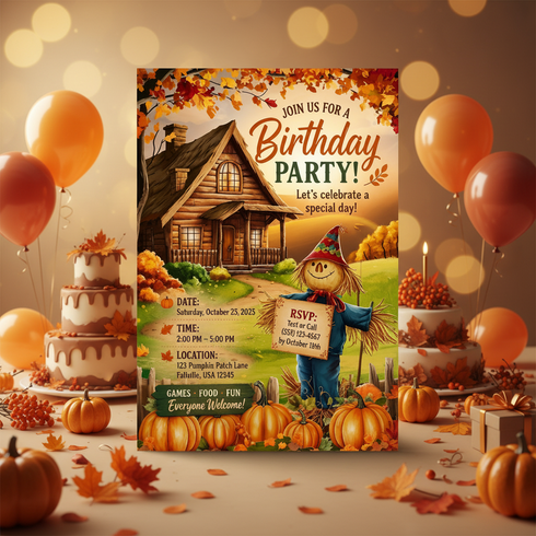 Pumpkin Birthday Party Collection | Fall Party Decor