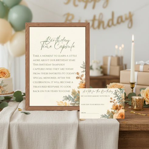 Floral Birthday Party Collection | Editable Birthday Party Printables
