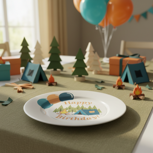 Kids Camping Birthday Party Decor Bundle | Printable Party Kit