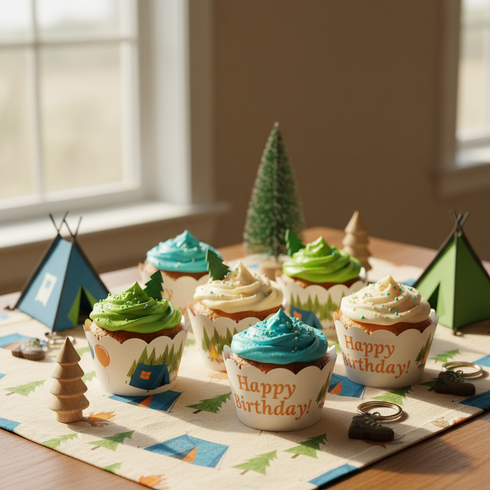 Kids Camping Birthday Party Decor Bundle | Printable Party Kit