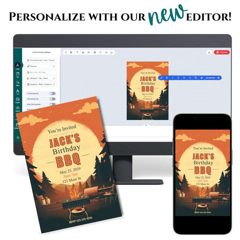 Personalized BBQ Party Invitation