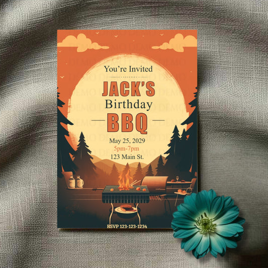 Personalized BBQ Party Invitation