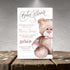 Baby Shower Invitation with Cute Teddy Bear Illustration – Personalized Invite