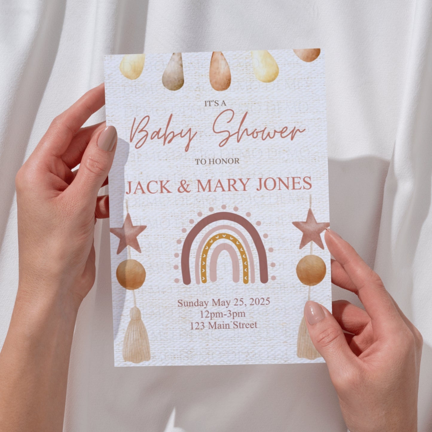 Boho Baby Shower Invitation
