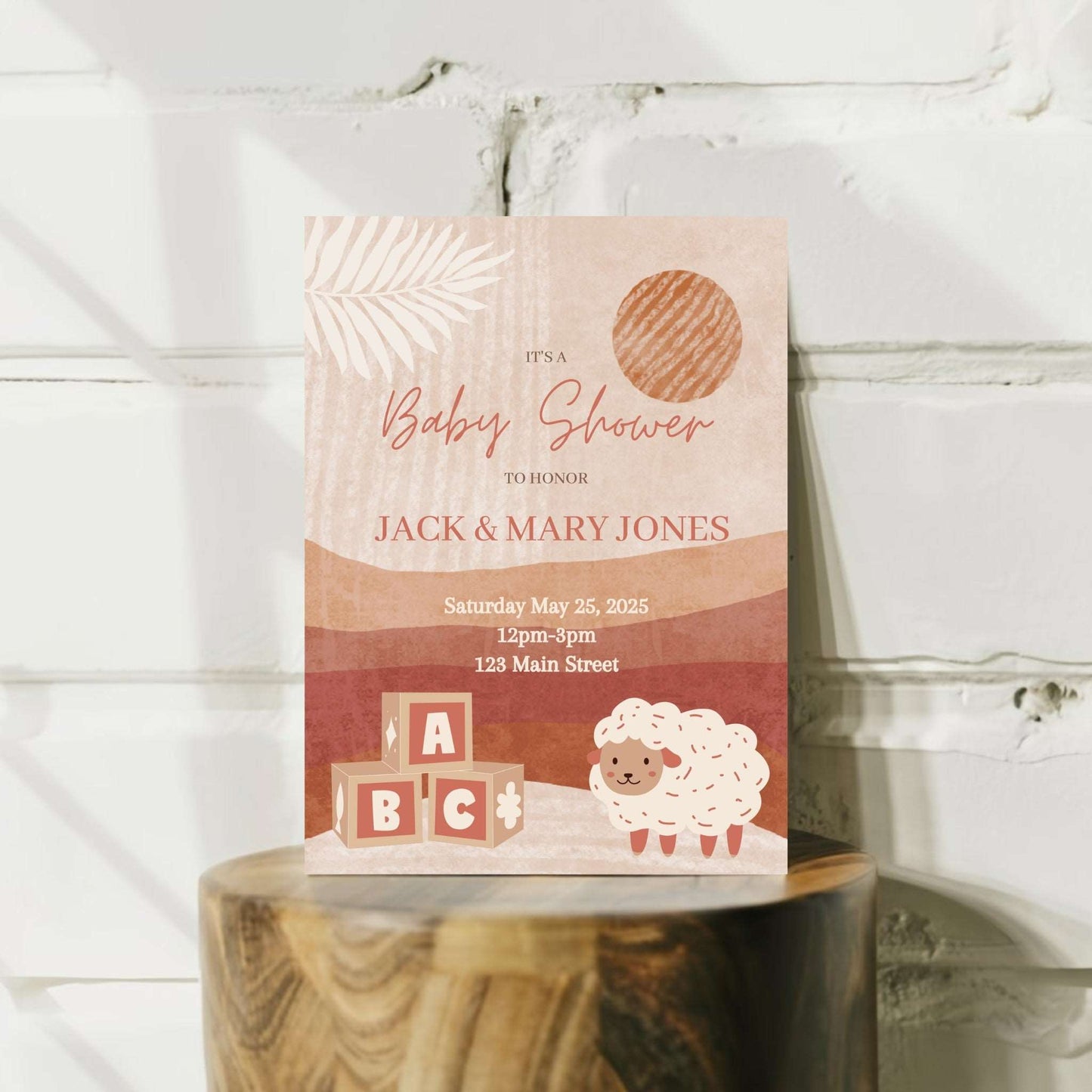 Personalized Boho Baby Shower Invitation | A