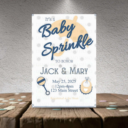 Charming Baby Sprinkle Party Invitation