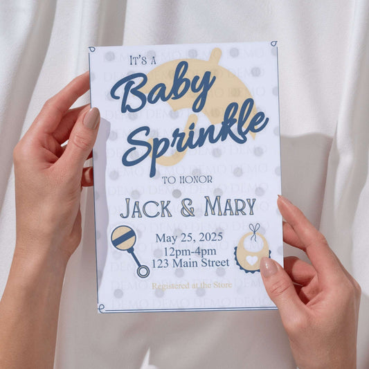 Charming Baby Sprinkle Party Invitation