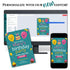 Colorful Kids Birthday Party Invitation with Balloons and Confetti – Printable