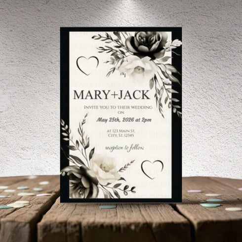 Eventful Elegance Wedding Invitation
