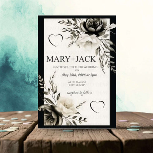 Eventful Elegance Wedding Invitation
