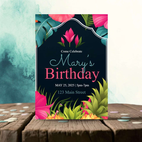 Island Fiesta Birthday Invitation