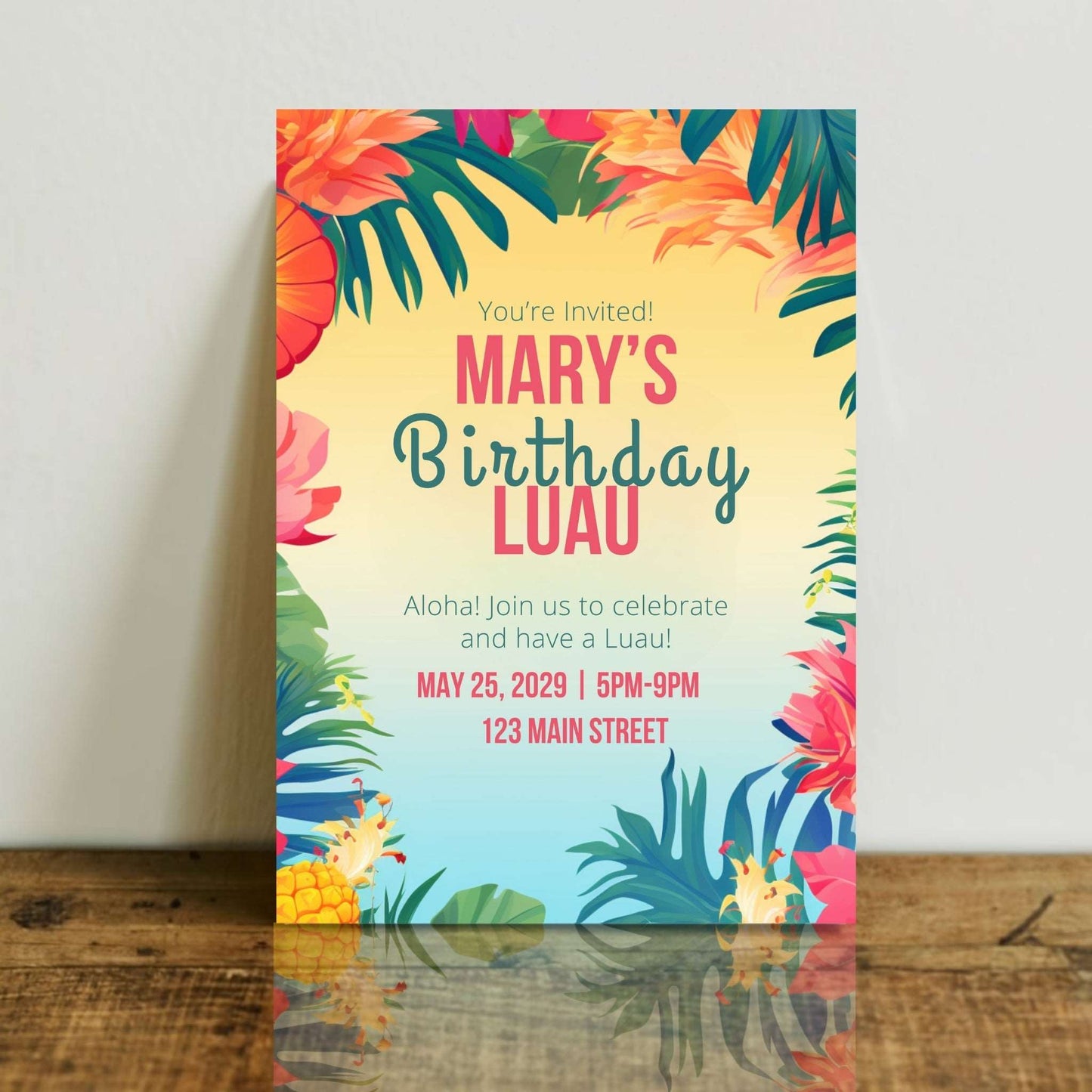 Luau Party Invite