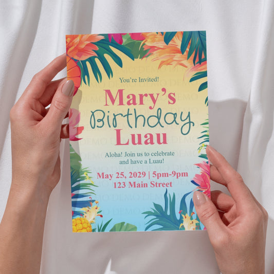 Luau Party Invite