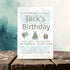 Minimalist Kids' Teal & Gold Birthday Invitation Template