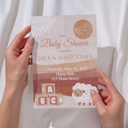 Personalized Boho Baby Shower Invitation | A