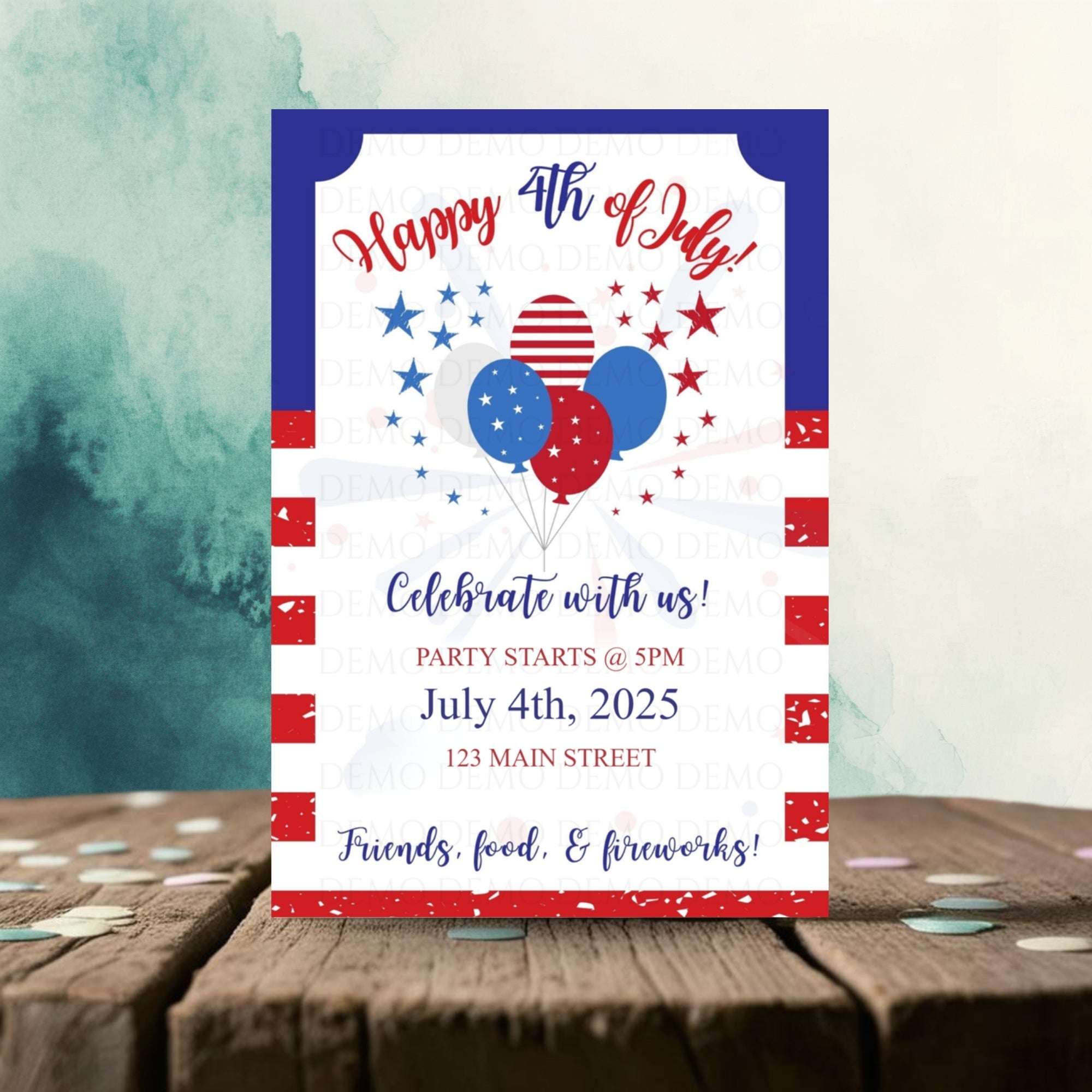 Personalized Fourth of July Invitation