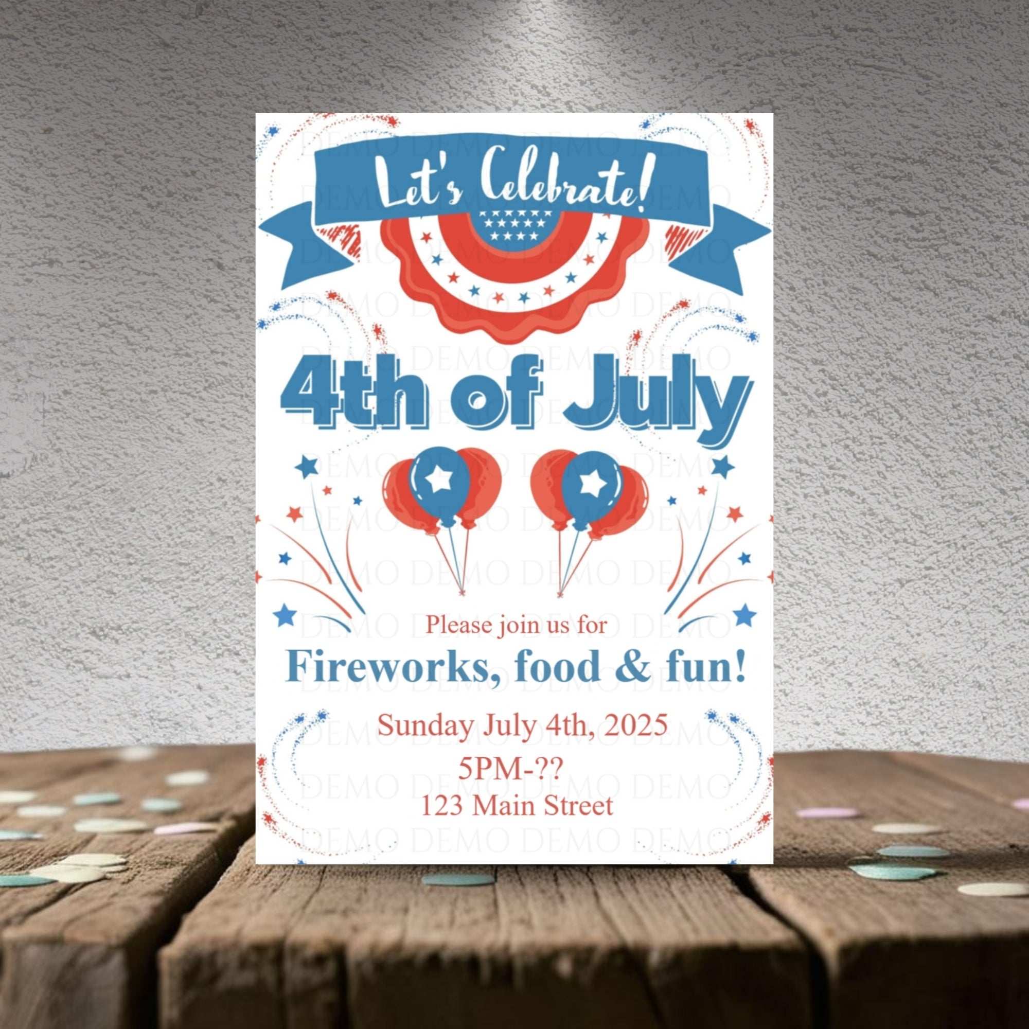 Personalized Fourth of July Invitation | A