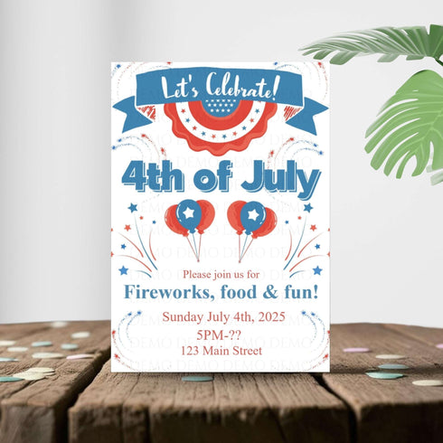 Personalized Fourth of July Invitation | A