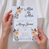Personalized Black/Peach Floral Bridal Shower Invitation