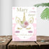 Personalized Glitter Unicorn Birthday Invitation