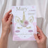 Personalized Glitter Unicorn Birthday Invitation