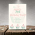 Personalized Green-Pink Cupcake Invitation