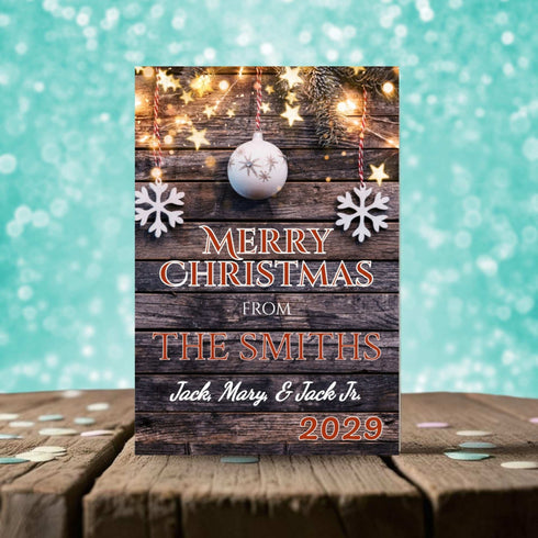 Personalized Holiday Ornament Card