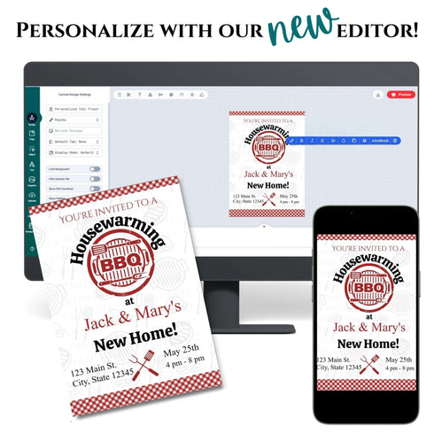 Personalized Housewarming BBQ Picnic Invitation