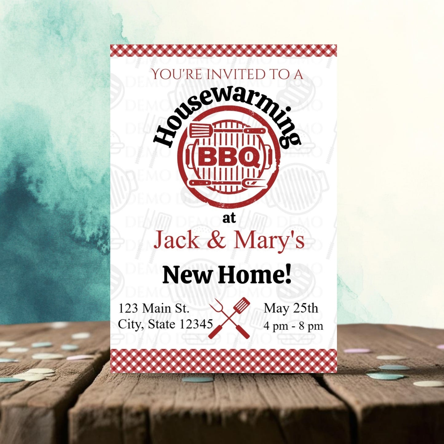 Personalized Housewarming BBQ Picnic Invitation