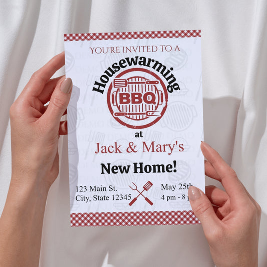 Personalized Housewarming BBQ Picnic Invitation