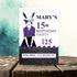 Personalized Milestone Purple Bunny Birthday Invitation