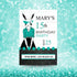 Personalized Milestone Teal Bunny Birthday Invitation