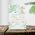 Personalized Mint Floral Bridal Shower Invitation