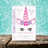 Personalized Unicorn Face Birthday Invitation