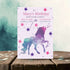 Personalized Unicorn Themed Birthday Invitation
