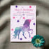 Personalized Unicorn Themed Birthday Invitation