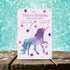 Personalized Unicorn Themed Birthday Invitation