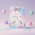 Personalized Unicorn Birthday Invitation with Bow – Editable Template