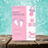 Pink Footprint Baby Shower Invitation