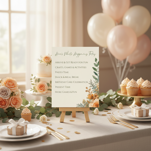 Floral Birthday Party Collection | Editable Birthday Party Printables