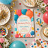 Colorful Balloon Birthday Invitation for Kids