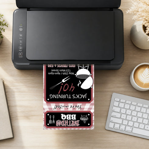 Milestone Birthday BBQ Party Invitation | Editable Digital Template