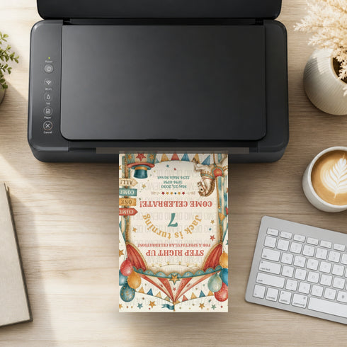 Watercolor Circus Birthday Invitation