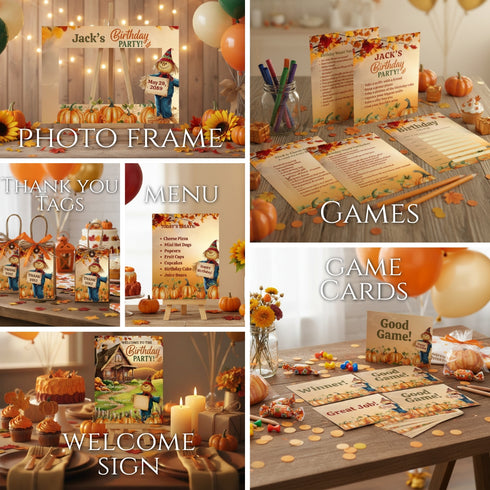 Pumpkin Birthday Party Collection | Fall Party Decor